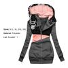 Kadın Kapüşonlu Sweatshirt Kontrast Renkli Patchwork Sonbahar Kış Sıcak Cepli Günlük Giyim İçin