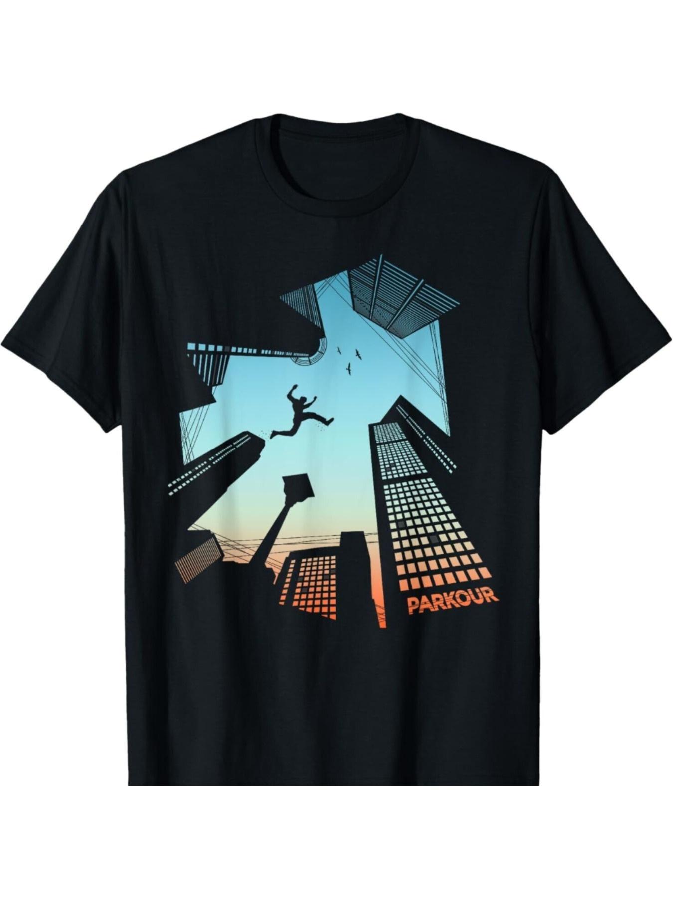 

Casual Black T-Shirt with a Round Neck And Short Sleeves XXXXL