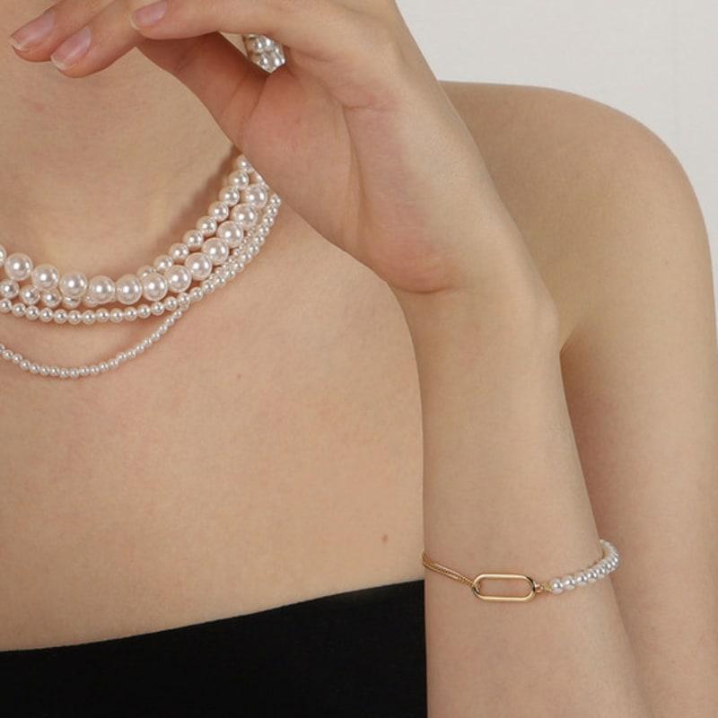 ozel Silver925 Pearl Mix Bracelet PS074B