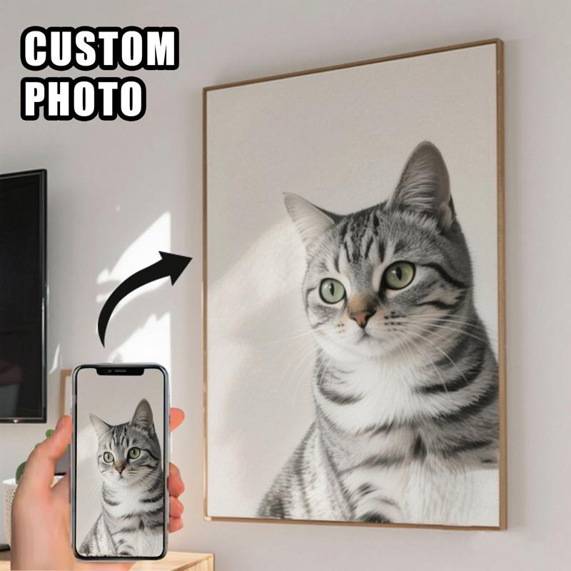 Custom Canvas Print,Personalized Wall Art with Your Photos,for Bedroom,Living Room,Kitchen,Bathroom Decor,Canvas Wall Art