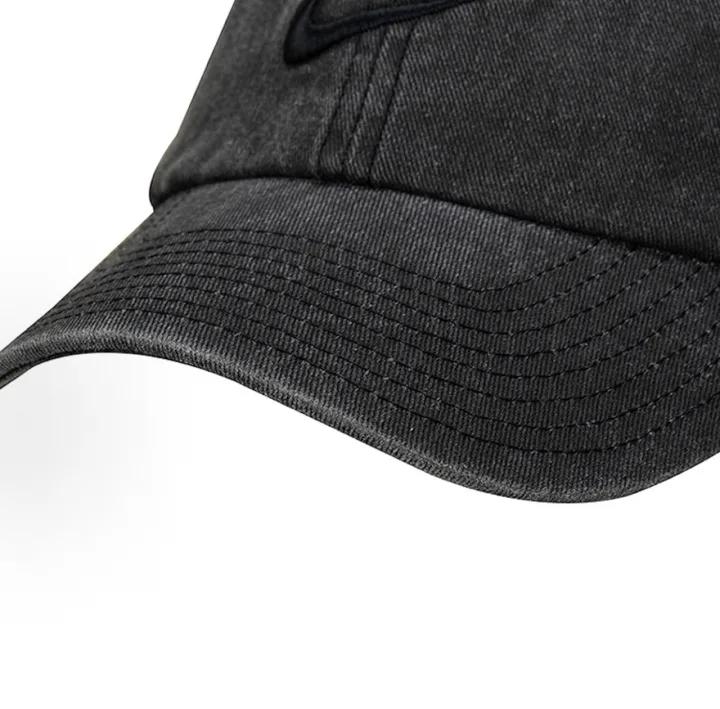 Nike Retro Logo Embroidered Curved Brim Hat for Young Men Women, Adjustable Breathable UV Protection Headwear N32543017GS-001