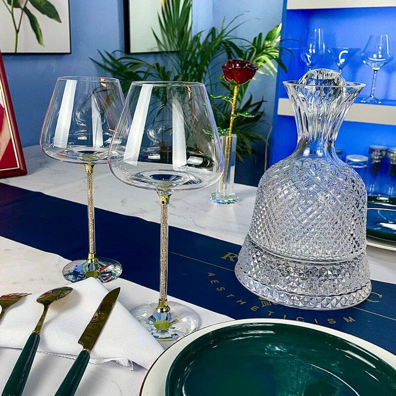 Luxury Rotating Wine Decanter with K9 Crystal Base