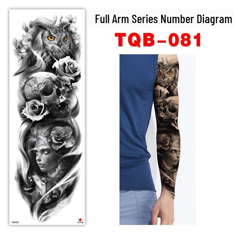 Waterproof Full Arm Customizable Big Flower Tattoo Stickers - TQB081-100