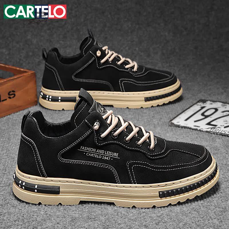 CARTELO Men s Casual Slip-On Sneakers 40
