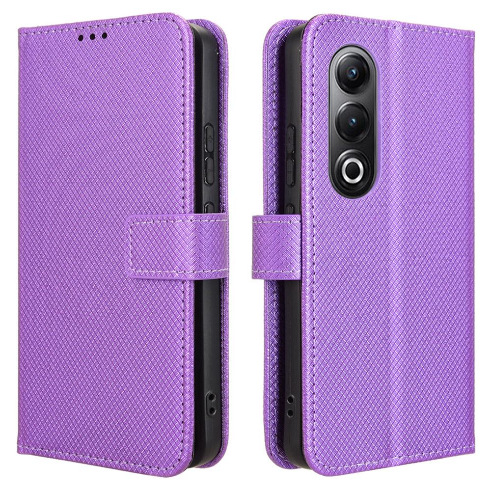 

For itel S25 4G Case PU Leather Diamond Texture Wallet Phone Cover Purple