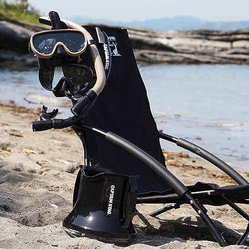 Captain Stag UX-4503 Schnorchelmasken- und Schnorchelset für Erwachsene, 2-teiliges Set, Silikon, Braun