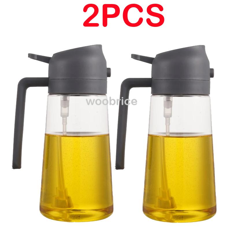 2in1 500ml Plastic Spray Oil Sprayer Bottle Spray Oil Dispenser Salad BBQ Kitchen Baking Roasting Camping Picnic Kitchen Tool