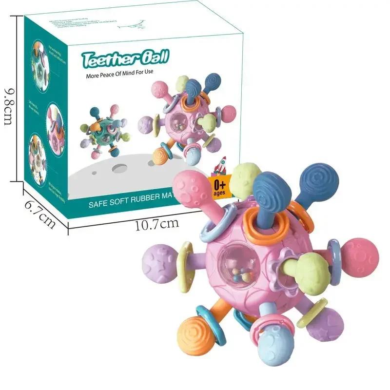 

Детские игрушки 0 12 месяцев вращающийся мяч-погремушка захватывающая игрушка для развития ребенка силиконовый прорезыватель детские сенсорные игрушки для малышей