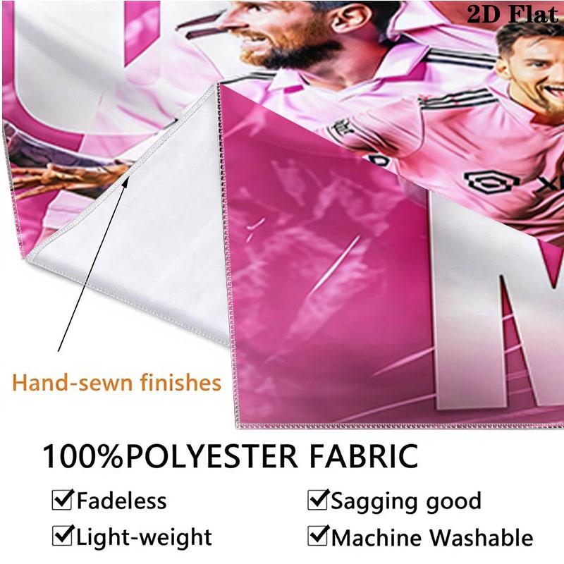 Arazzo da Parete Lionel Messi Appeso Estetico alla Parete Coperta in Tessuto Stampato Arazzi Decorativi per Camera da Letto Soggiorno Decorazione per la Casa