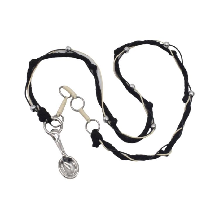 Chic and Quirky Spoon Pendant Necklace Delicate Spoon Pendant Necklace Elegant Braided Strings Neckchain Adornments