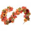 Harvest Wreath With Pumpkins Berries Vine Circle Halloween Thanksgiving Door Decor