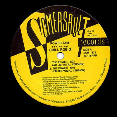 12-Zoll Schallplatte POWER JAM, CHILL ROB G - The Power SOM1225 Somersault Reco 1990 Kanada Rap & Hip-Hop/R&B Gebraucht
