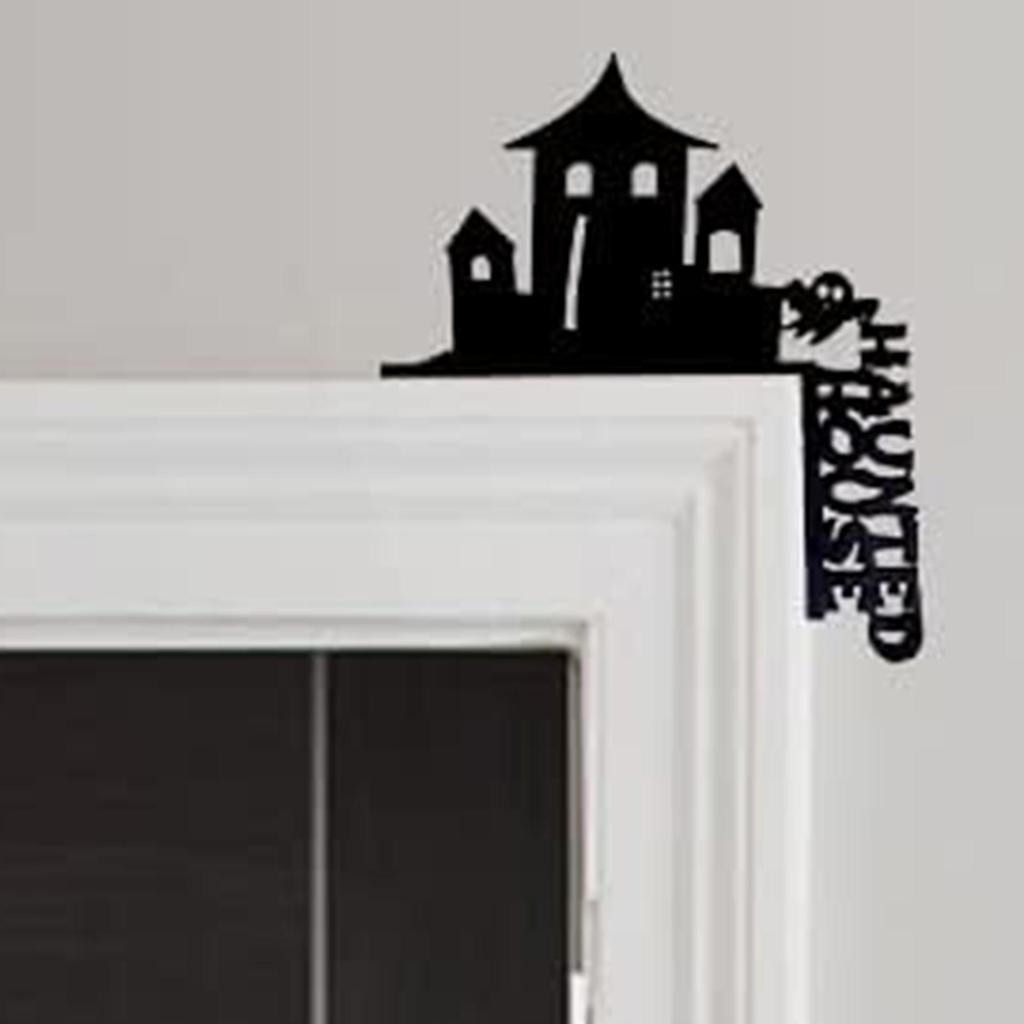 Door Topper Metal Spooky Door Sign Horror Doorframe Ornament For Halloween Bedroom Haunted House Living Room Bathroom Apartment