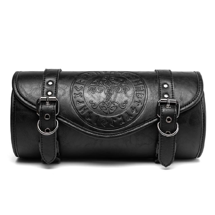 

Motorcycle Headlight Storage Bag Gothic Punk Theme Weatherproof PU Leather Retro Style Tool Organizer Quick Release 1