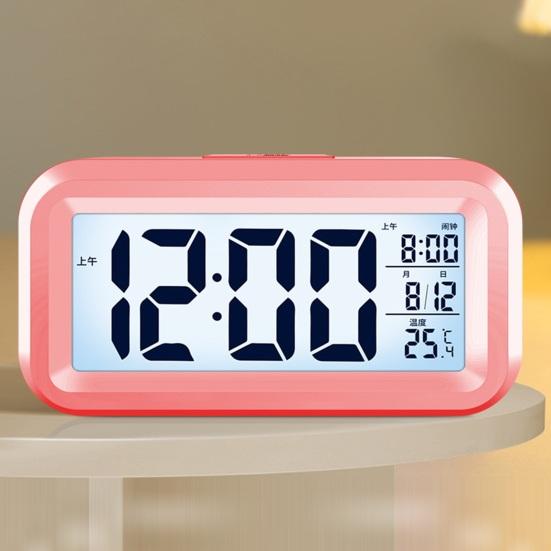 Digitaler Wecker Große LED-Anzeige Lautstärke einstellbar Touch-Snooze Datums- Temperaturanzeige Batteriebetrieben Heim Schlafzimmer Uhr