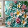 Winter Christmas Shower Curtains Town Street Snowman Snow Mountain Scenery New Year Xmas Home Bathroom Decor Bath Curtain Set