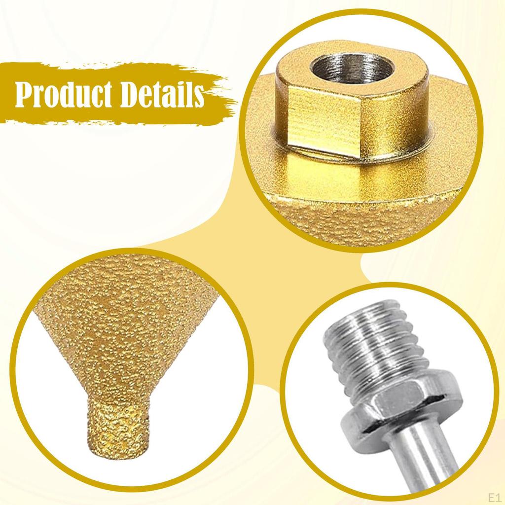 Beveling Chamfer Bit 38mm Drill Sturdy for Existing Holes Enlarging Shaping Trimming Marble