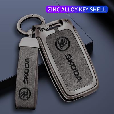 WVCL8 Car Flip Remote Key Fob Case Cover Protector Holder Shell For Octavia A5 A7 Fabia Superb Kodiaq Karoq Keychain Accessories