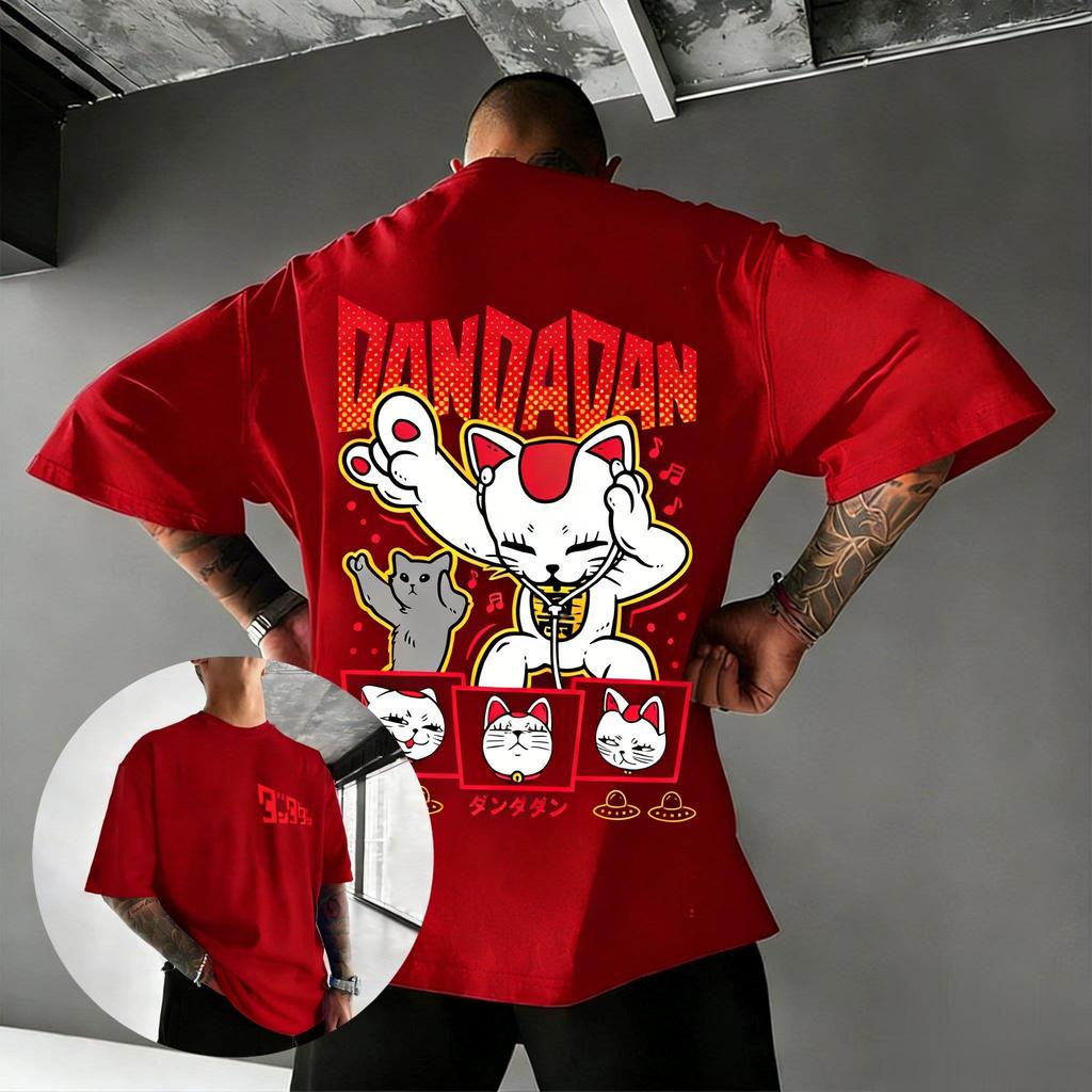 Unisex Dandadan Anime Graphic T Shirt Men Women 2026 Summer Casual Short Sleeve Top Streetwear Japanese Manga Neko Cat Print Tee