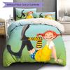 Pippi Longstocking Pattern Bedding,Quilt Set Quilt Cover Pillowcase Home Birthday Gift (1 * Duvet Cover + 2 * Pillowcase, Without Core)