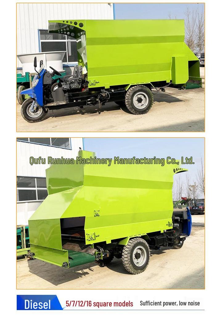 Electric Screw Feeder Cart for Cattle, Horse, & Sheep - 3 Cubic Meter Pellet Dispenser