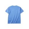 Anta Solid Color Letter Print Fitted Straight T-Shirt Men Tops Blue 152221127-2