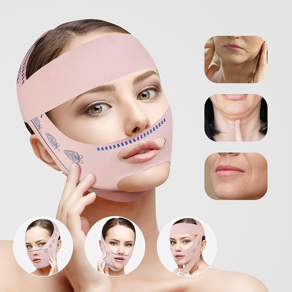 Reusable Face Slimming Bandage V Line Face Shaper Women Chin Cheek Lift Up Belt Facial Massage Strap Face Skin Care Beauty Tools