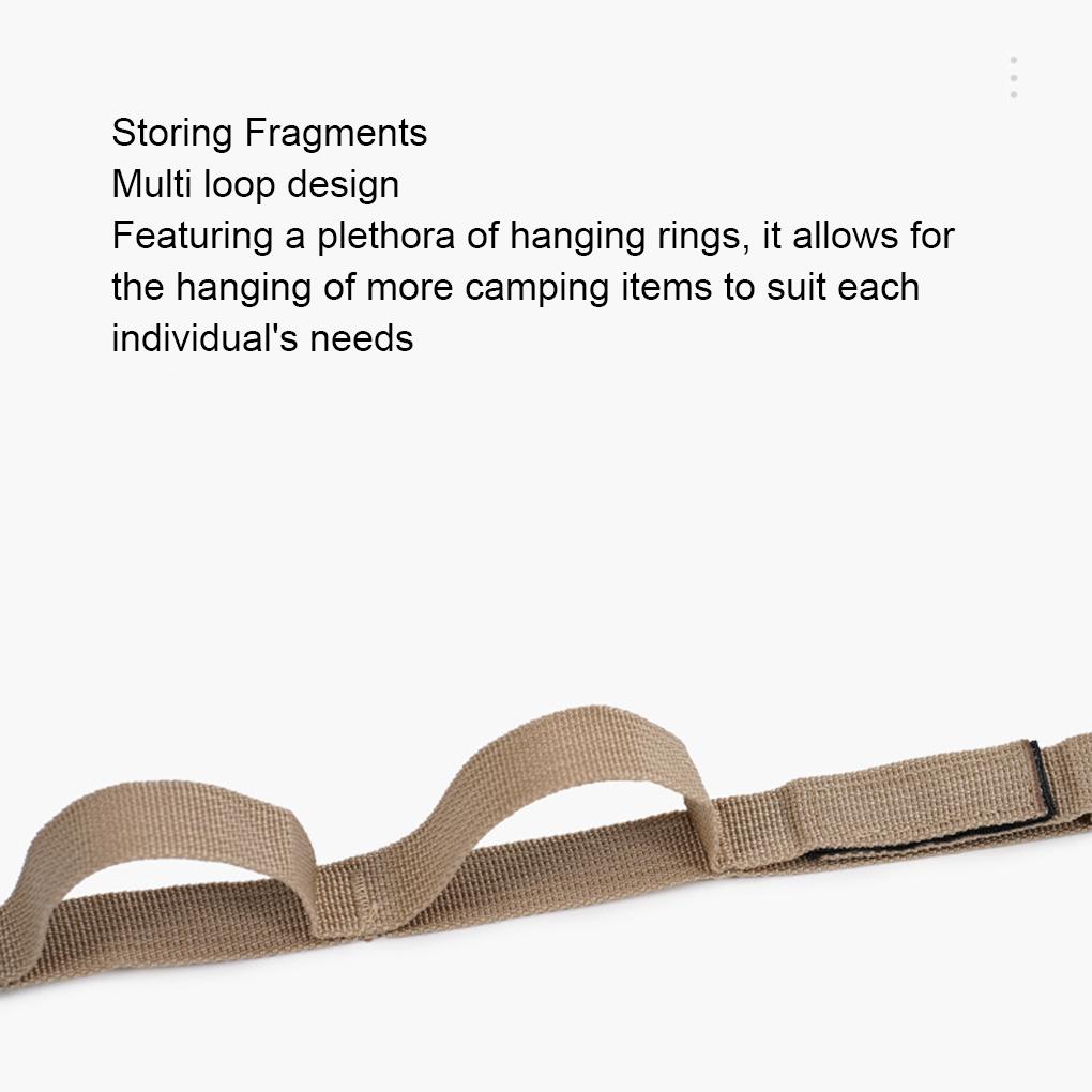 Polyester Travel Camping Lanyard With Lots Of Rings For Hanging Accessories Length Adjustable Hanger