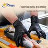Blue/White/Black Nitrile Disposable Gloves - Tear-Resistant, Oil-Resistant, Waterproof, Non-Slip Hand Protection for Food Contact