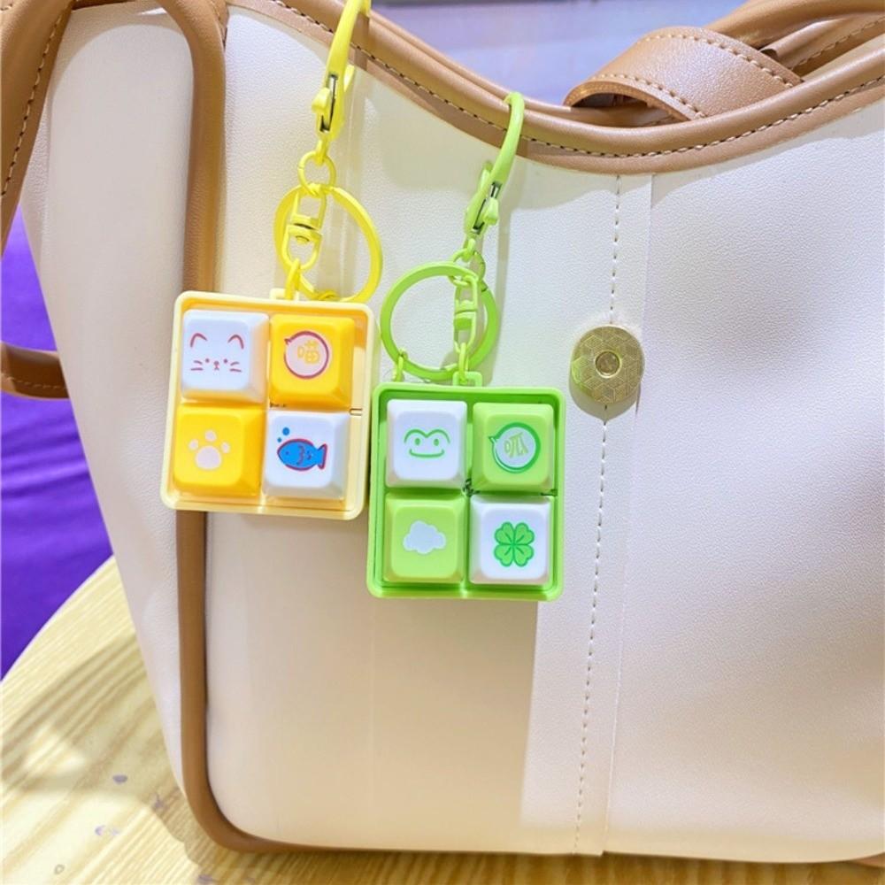 DIY Keyboard Stress Relief Keychain Cartoon Mechanical Keyboard Tester New Fidget Toys