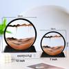Moving Sand Art Picture Round Glass 3D Hourglass Deep Sea Sandscape In Motion Display Flowing Sand Frame 7/12inch For Home Decor