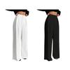 Women Pants Straight Wide-Leg High-Waisted Slimming Trousers Solid Color Loose Fit Dress Pants Workwear