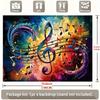 Colorful Music Notes Abstract Art Tapestry Treble Clef Rainbow Wall Hanging Studio Decor Creativemusical Instrument Fabricposter