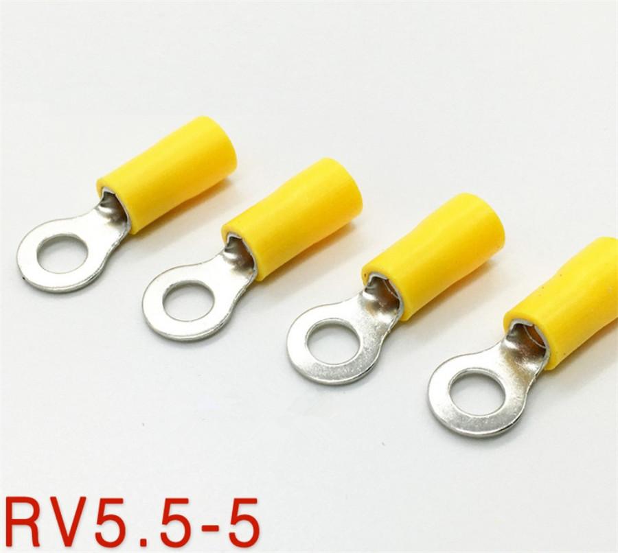 120 Pcs Insulated Ring Crimp Terminal Electrical Wiring Connectors Assorted Set