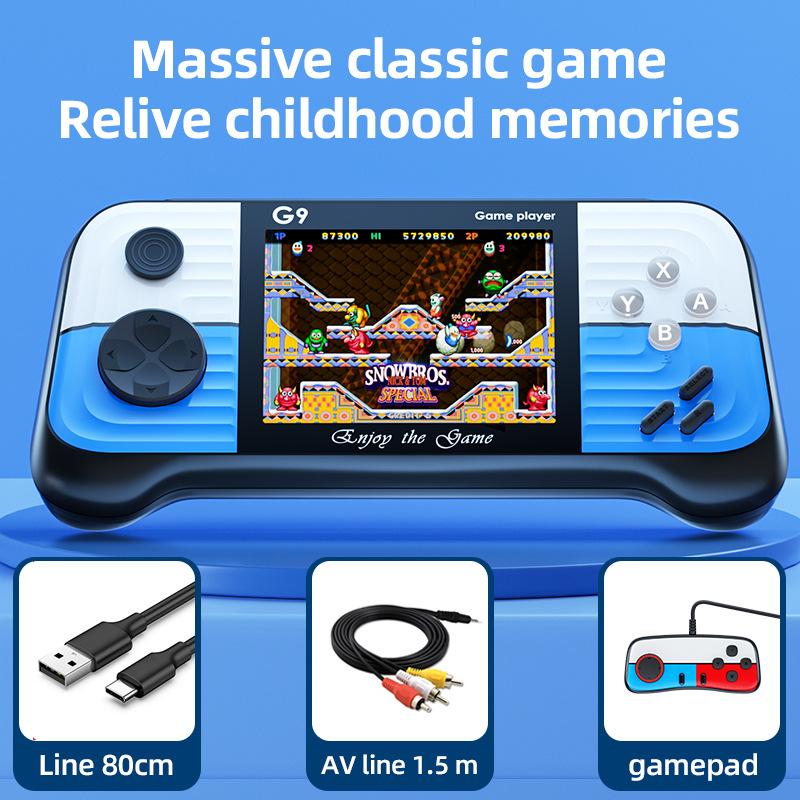 G9 3.0 inch Nostalgic Handheld Game Console 666 Free Games 8 bit Mini Portable Retro Game Player Machine Support TV Out Gamepads