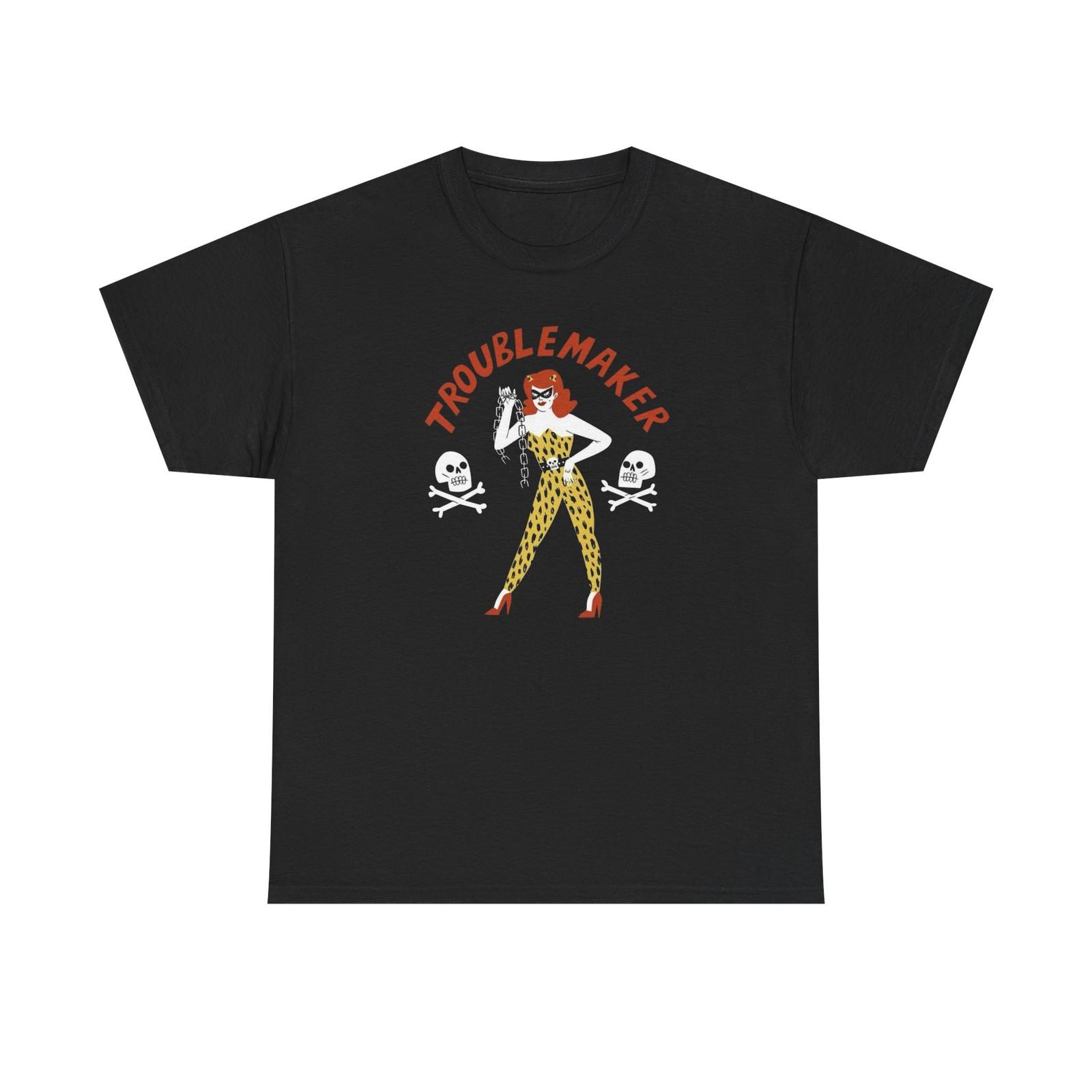 Trouble Maker Graphic T-Shirt Comfy Cotton Tee Brand NEW S