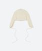 MOONSUN Ear Flap Wool Knit Hat / Ivory