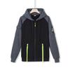 Men Hooded Jacket Autumn Winter Zip-up Hoodie Multi-Pocket Fleece Lined Sweatshirt Jacket for Daily