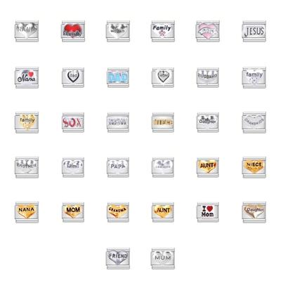 Anpassbare Herz-Buchstaben-Anhänger-Komponenten aus hochwertigem Edelstahl, modulare Montage, ideal für DIY-Schmuckprojekte