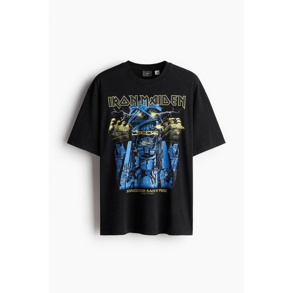

Футболка свободного кроя с принтом HM Black Iron Maiden