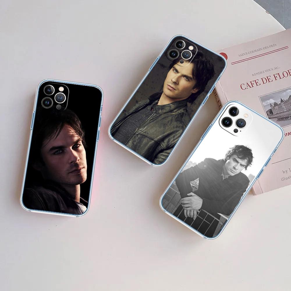 Vampire Diaries Damon Transparent Phone Case for Motorola Moto G40 G04 G05 One Ace Action Fusion + Plus Hyper Macro Vision Zoom