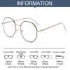 Retro Eye wear Metal Myopia Optical Mirror Vision Care Anti-blue Light Glasses Eyeglasses