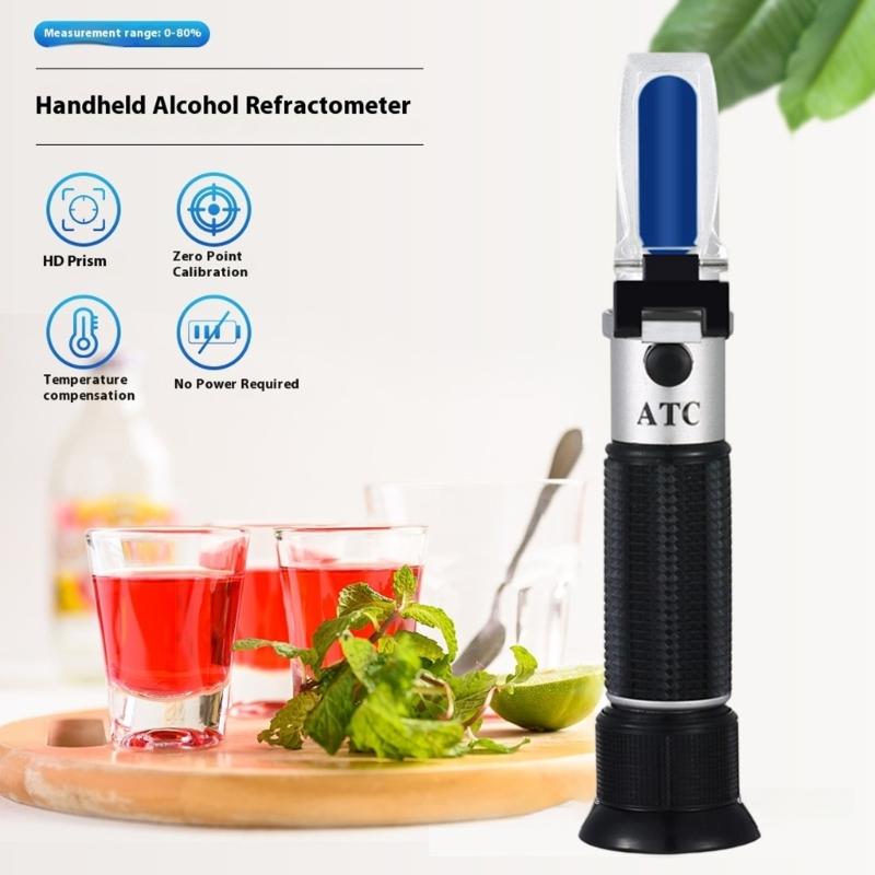 Precise Ethanol Concentration Meter Handheld Refractometer For Winemaking Distilling And Laboratory Analysis Home Use