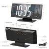 1 Pcs Mirror Multifunctional Projection Alarm Clock Intelligent Luminous Clock Bedroom Large Screen Projection Clock