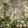 Natural Growth Support for Green Plants Vintage Umbrella Garden Trellis, Metal Climbing Plant Support, Shape Trellis Vines Roses Clematis, Patio