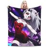 Soft Blanket Boy Girl Camping Loona Throw Blanket Helluva Boss Flannel Bedspread For Living Room Comfortable Sofa Bed Cover