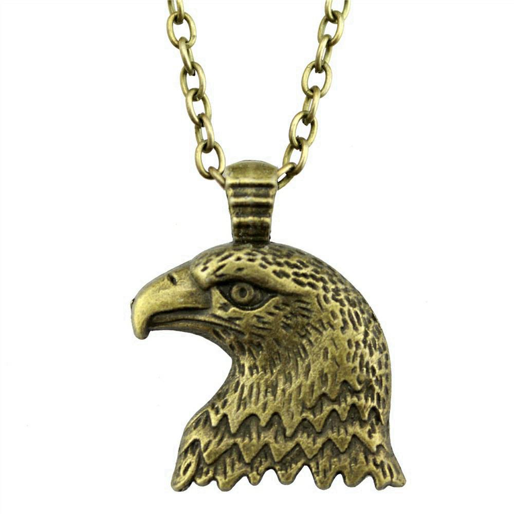 Eagles Gothic Pendant Necklace Gothic Steampunk Halloween Jewelry 45cm or 70cm Long Chain