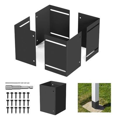 Kit de protection de poteau réglable Support de poteau en acier inoxydable résistant à la rouille Support de poteau résistant aux rayures Rail de terrasse