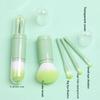Portable Powder Blusher Brush With Cover 4 in 1 Travel Small Set Makeup Eye Shadow Telescopic Multi-Function Mini Makeup Tool