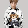 Ropa Infantil Niños Sudaderas con Capucha Manga Larga Oso Genial Estampado Ropa de Primavera Otoño para Niños Moda Exterior Ropa para Niñas Sudaderas